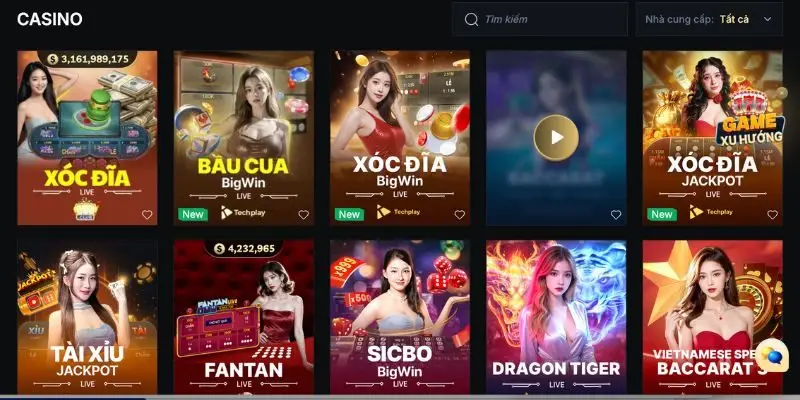 Giới thiệu các siêu phẩm tại sảnh sòng bạc trực tuyến